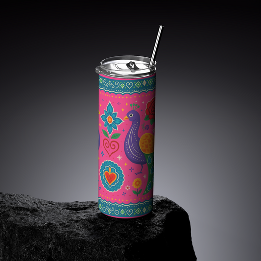 Truck Art Peacock 20oz Stainless Steel Tumbler