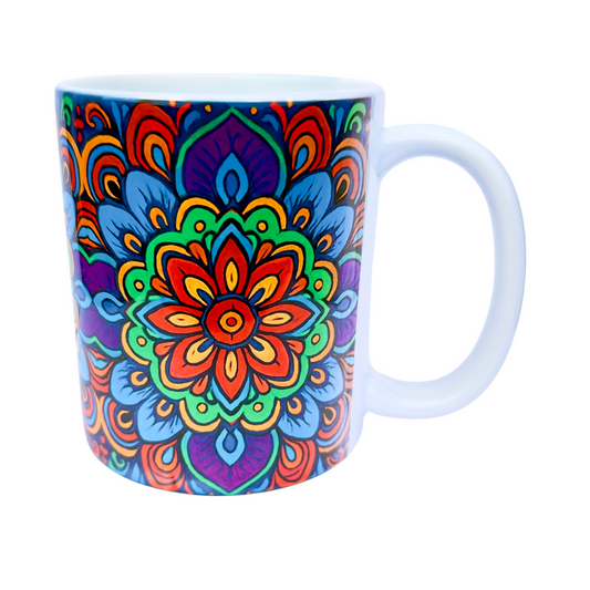 Radiant blue Mandala 11oz Ceramic Mug