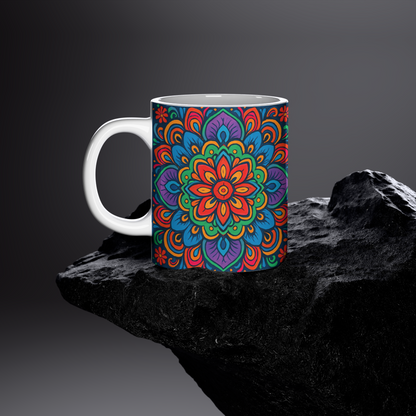 Radiant blue Mandala 11oz Ceramic Mug