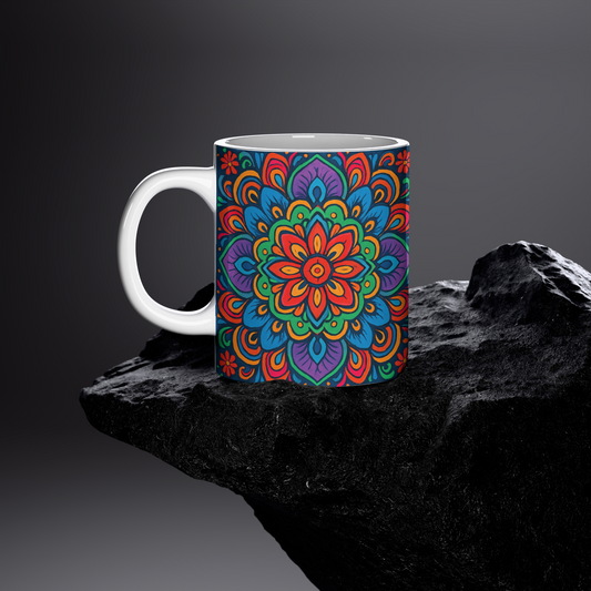 Radiant blue Mandala 11oz Ceramic Mug