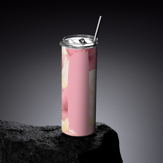 Pink Marble custom tumbler