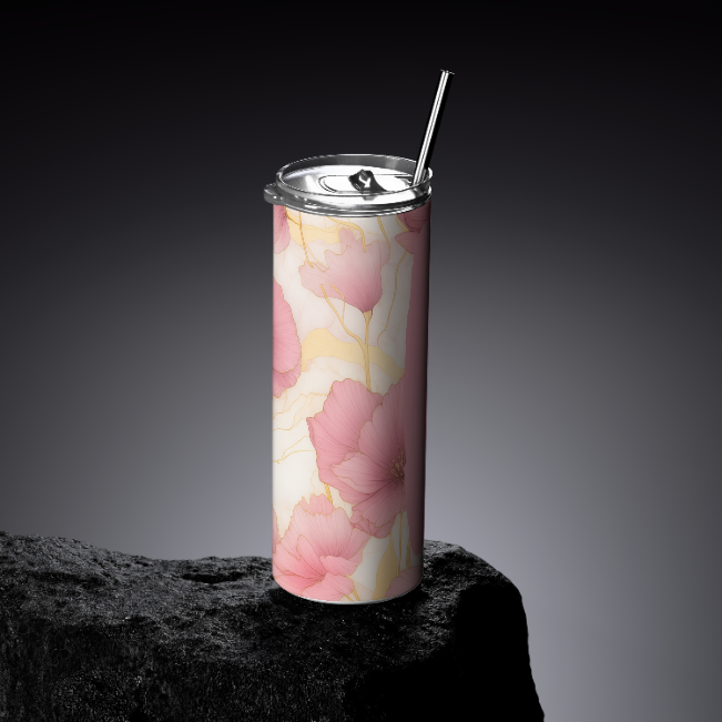 Pink Marble custom tumbler