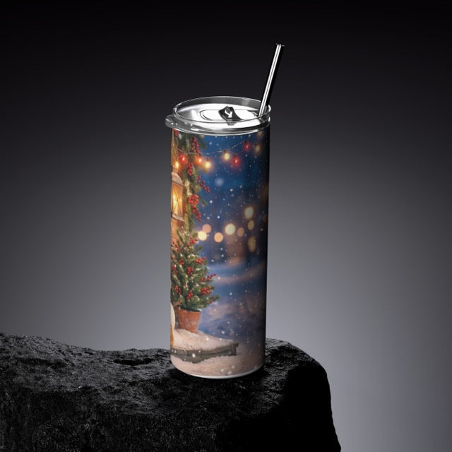 Snowman & Kitty Holiday Cheer Tumbler