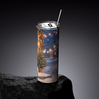 Snowman & Kitty Holiday Cheer Tumbler